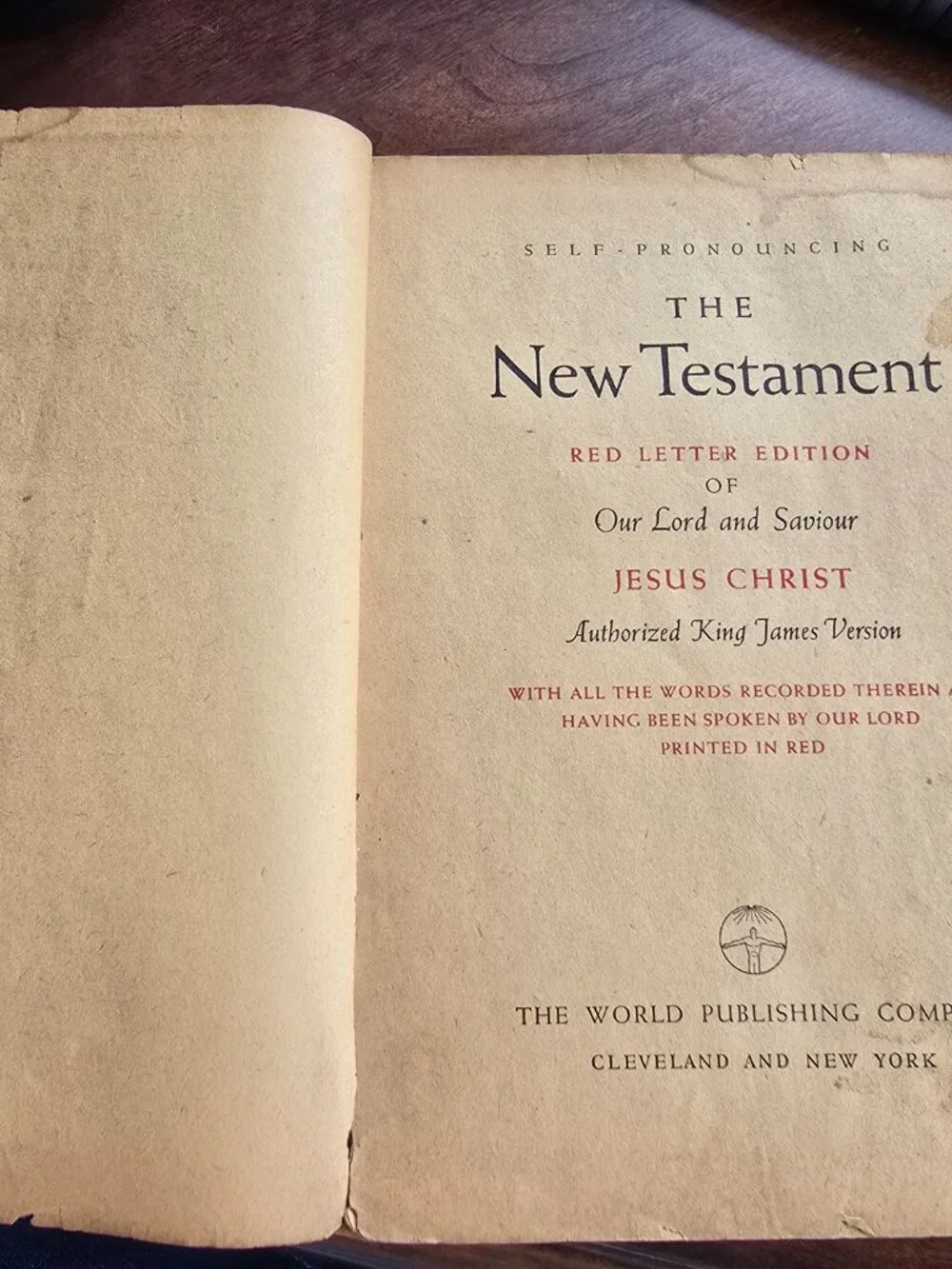 Vintage New Testament Red Letter Edition - 1950 Authorized King James Version
